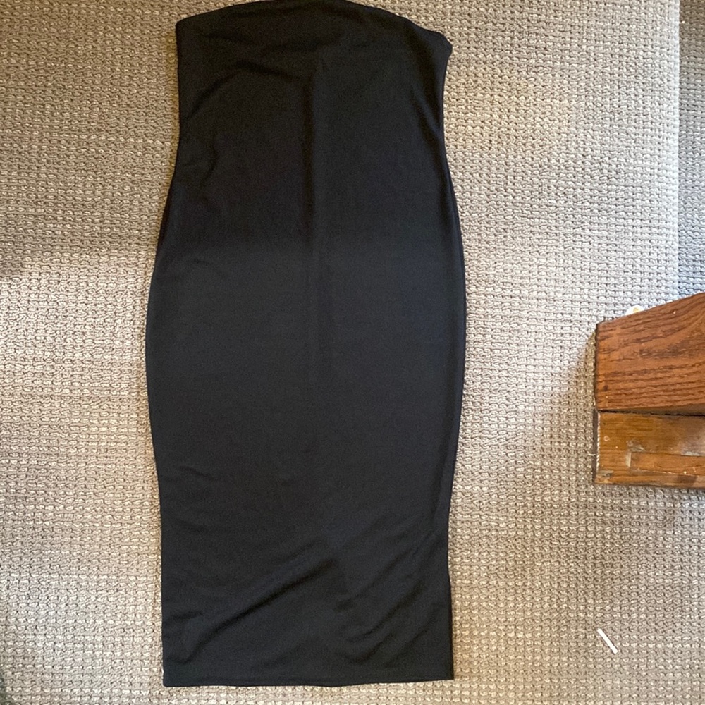 Boohoo bandeau fitted midi dress